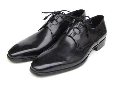 Paul Parkman Men's Ghillie Lacing Hand-Painted Leather Dress Shoes in Black