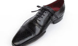 Paul Parkman Men's Handsewn Captoe Oxfords in Black