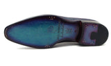 Paul Parkman Men's Medallion Toe Oxfords in Purple & Navy