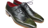 Paul Parkman Men's Floater Leather Wingtip Oxfords in Green