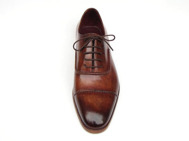 Paul Parkman Men's Hand-Painted Leather Captoe Oxfords in Brown