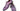 Paul Parkman Men's Hand-Painted Leather Wingtip Oxfords in Purple & Navy