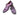Paul Parkman Men's Hand-Painted Leather Wingtip Oxfords in Purple & Navy