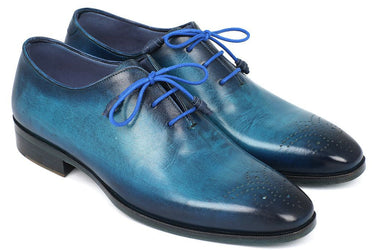 Paul Parkman Men's Medallion Toe Oxfords in Blue & Navy