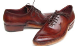 Paul Parkman Men's Side Handsewn Leather Split-toe Oxfords in Burgundy
