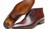 Paul Parkman Men's Leather Chukka Boots in Brown & Bordeaux