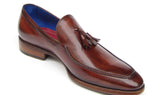 Paul Parkman Men's Hand-Painted Leather Tassel Loafers in Brown