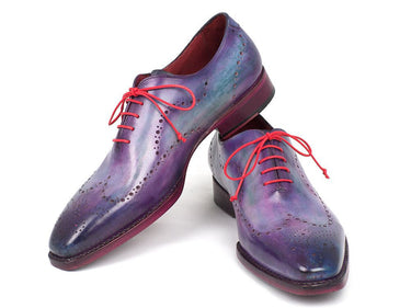 Paul Parkman Men's Goodyear Welted Wingtip Oxfords in Purple