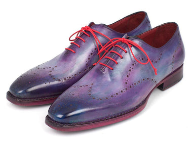 Paul Parkman Men's Goodyear Welted Wingtip Oxfords in Purple