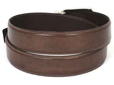 Paul Parkman Men's Hand-Painted Leather Belt in Brown