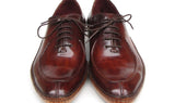 Paul Parkman Men's Side Handsewn Leather Split-toe Oxfords in Burgundy