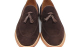 Paul Parkman Men's Suede Tassel Loafers in Brown
