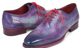 Paul Parkman Men's Goodyear Welted Wingtip Oxfords in Purple
