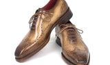 Paul Parkman Men's Goodyear Welted Wingtip Oxfords in Antique Olive