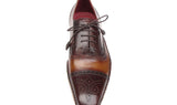 Paul Parkman Men's Hand-Painted Leather Captoe Oxfords in Brown