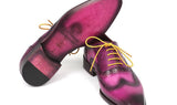 Paul Parkman Men's Hand-Painted Leather Wingtip Oxfords in Lilac