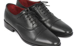 Paul Parkman Men's Hand-Painted Captoe Leather Oxfords in Black