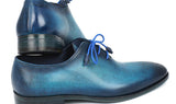 Paul Parkman Men's Medallion Toe Oxfords in Blue & Navy