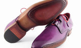 Paul Parkman Men's Ghillie Lacing Side Dress Shoes in Purple