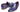 Paul Parkman Men's Hand-Painted Side Sewn Tassel Loafers in Blue & Purple