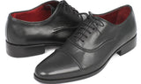Paul Parkman Men's Hand-Painted Captoe Leather Oxfords in Black