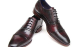 Paul Parkman Men's Hand-Painted Leather Oxfords in Black & Purple