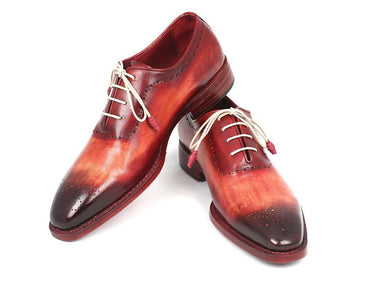 Paul Parkman Men's Hand-Painted Medallion Toe Oxfords in Reddish Camel
