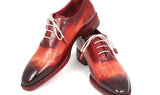 Paul Parkman Men's Hand-Painted Medallion Toe Oxfords in Reddish Camel