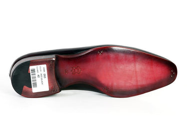 Paul Parkman Men's Hand-Painted Leather Loafers in Purple & Black
