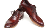 Paul Parkman Men's Side Handsewn Leather Split-toe Oxfords in Burgundy