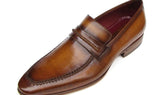 Paul Parkman Men's Handmade Leather Loafers in Brown