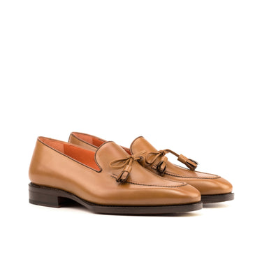 DapperFam Luciano in Cognac / Med Brown Men's Italian Leather Loafer in Cognac / Med Brown