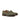 DapperFam Luciano in Green / Dark Brown Men's Flannel & Italian Leather Loafer in Green / Dark Brown