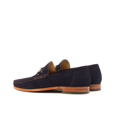 DapperFam Mariner in Navy Men's Suede Moccasin