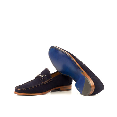 DapperFam Mariner in Navy Men's Suede Moccasin