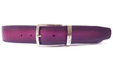 Paul Parkman Men's Perforated Leather Belt in Purple