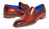 Paul Parkman Men's Tassel Loafer in Garnet Brown