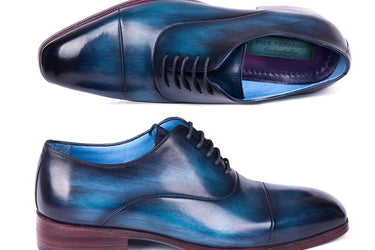 Paul Parkman Men's Captoe Oxfords in Blue & Turquoise