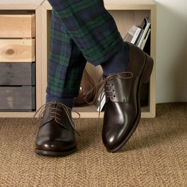 DapperFam Vero in Brown Men's Italian Leather Derby