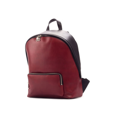 DapperFam Luxe Men's Back Pack in Black Painted Calf