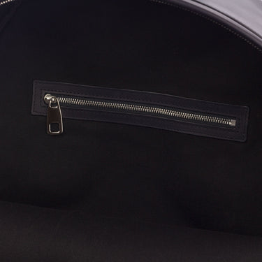 DapperFam Luxe Men's Back Pack in Black Painted Calf