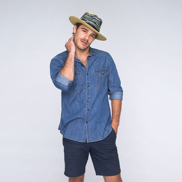 Bailey Tasmin Wide Brim Panama Straw Fedora