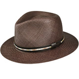 Bailey Stansfield Brisa Weave Genuine Panama Fedora in Oak