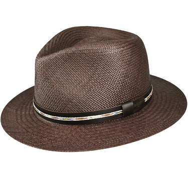 Bailey Stansfield Brisa Weave Genuine Panama Fedora in Oak