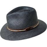Bailey Stansfield Brisa Weave Genuine Panama Fedora in Dark Slate