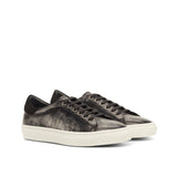 DapperFam Rivale in Black Men's Lux Suede Trainer in Black
