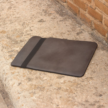 DapperFam Luxe Men's Mac Case in Grey Painted Full Grain