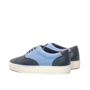 DapperFam Riccardo in Blue Men's Linen Top Sider