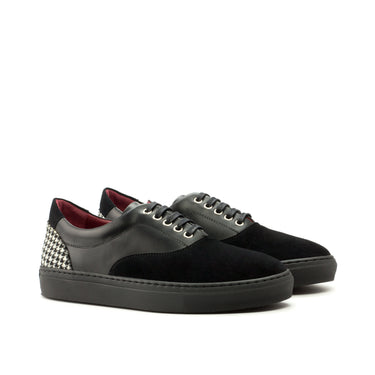 DapperFam Riccardo in Houndstooth / Black Men's Sartorial & Lux Suede Top Sider in Houndstooth / Black