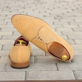DapperFam Vero in Sand Men's Lux Suede Derby — Style 3491